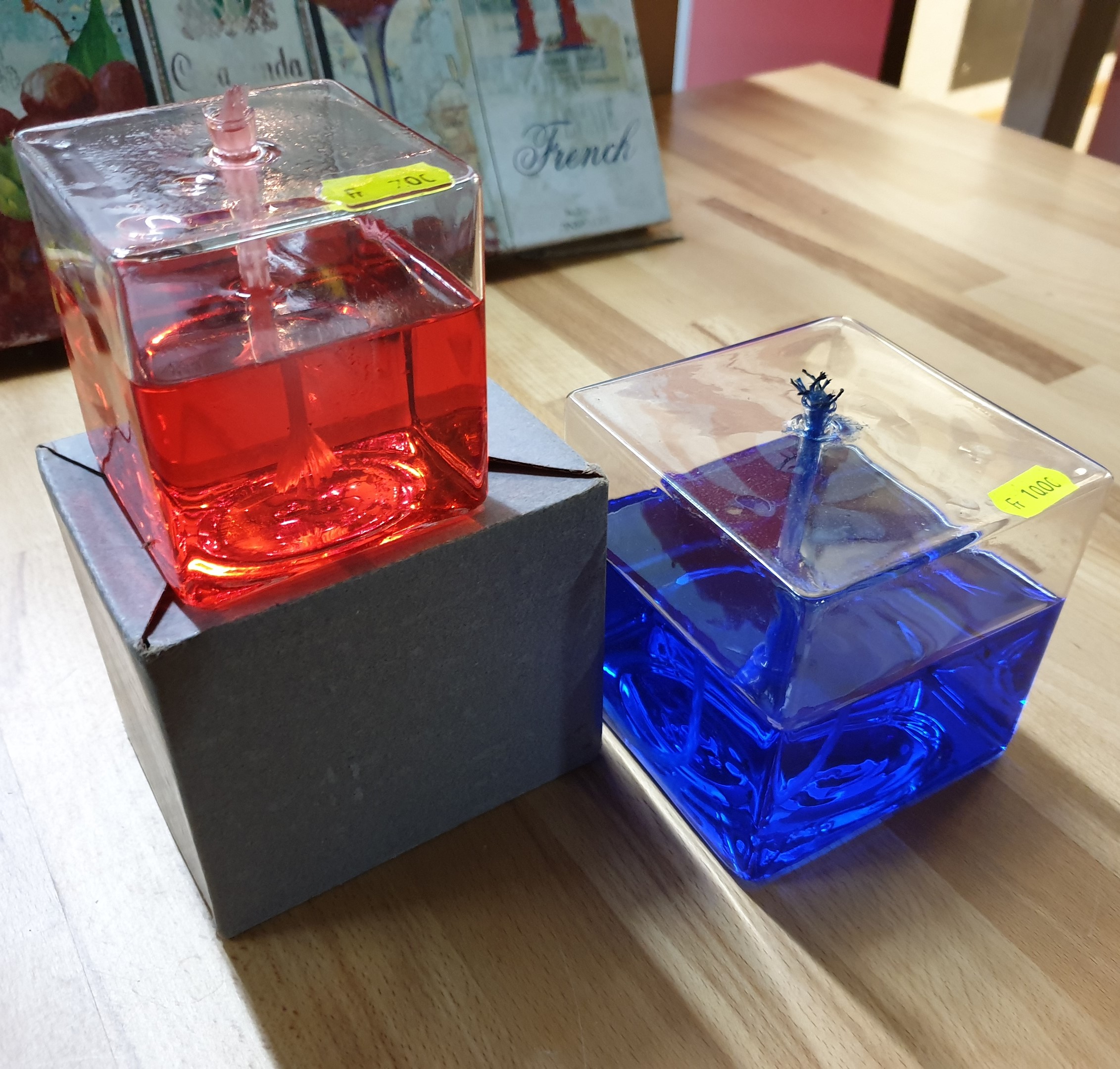 Öllampe Glas I Glas-Öllampe quadratisch 10 x 10 cm NEU