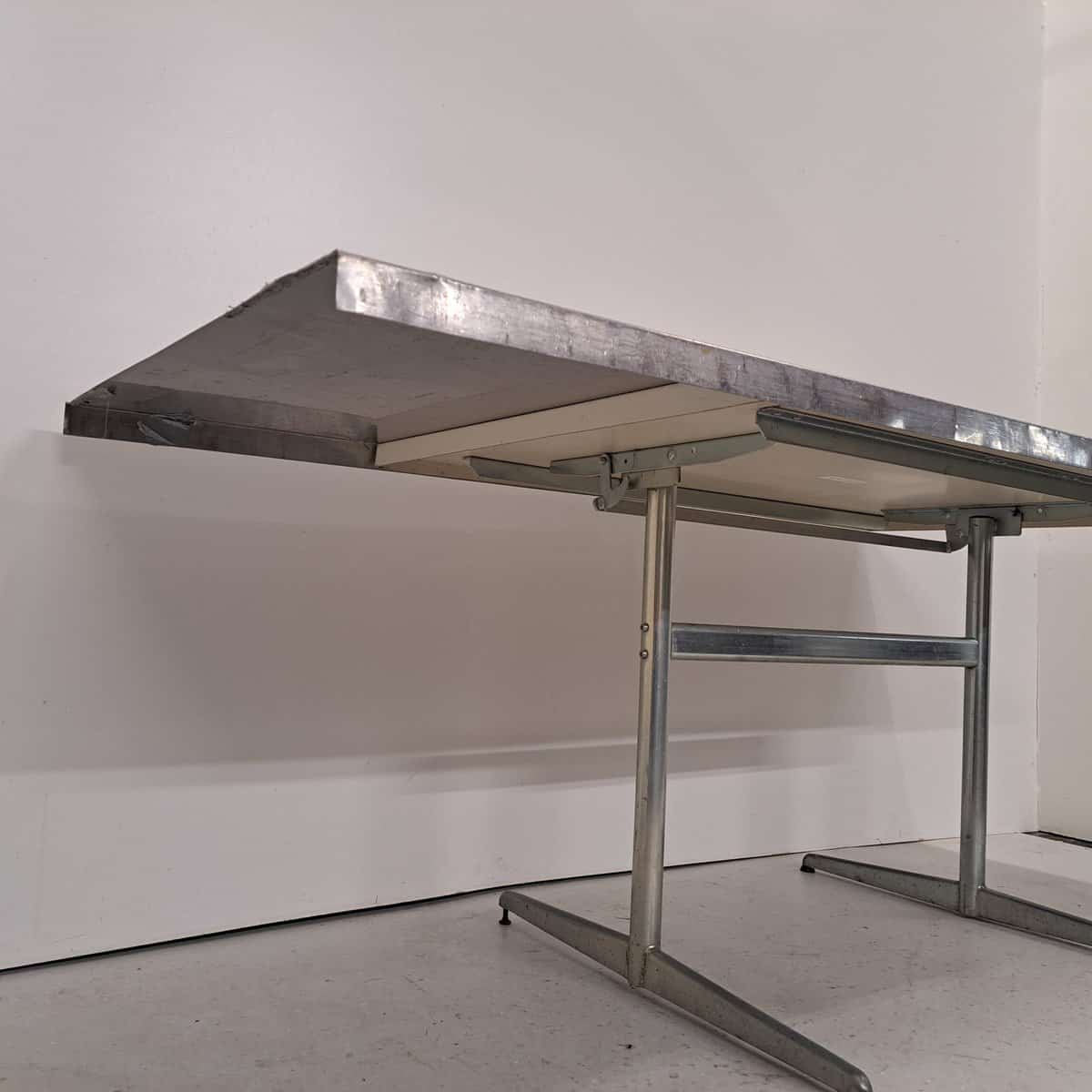 Tischverlängerungsplatte Edelstahl (geeignet für 80er breite Tische) – Bild 2