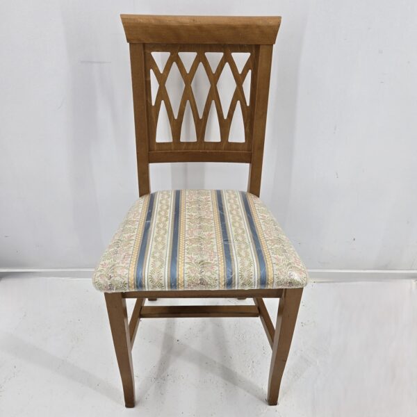 Stuhl Holz mit Sitzpolster floral – Bild 2
