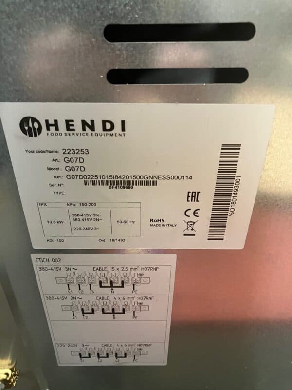 Kombidämpfer Digital NANO 7x GN 1/1 G07D mit Abzugshaube 400V 13.8kW – Bild 5