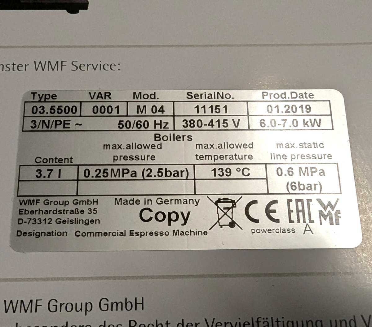 Siebträger Espressokaffeemaschine WMF I CHF 5'999.00 – Bild 7