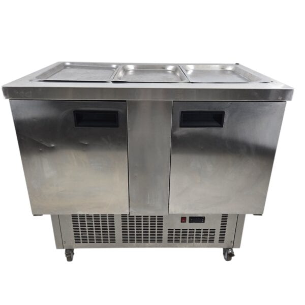 Saladette 3x GN 1/1 auf Rollen, 230V, 407W, B 107 x T 70 x H 94 cm