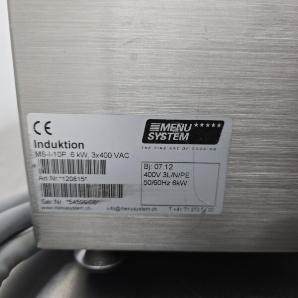 Induktionsgerät Menu System MS-I-10P, 400V, 6kW, B 40 x T 40 x H 20 cm – Bild 4