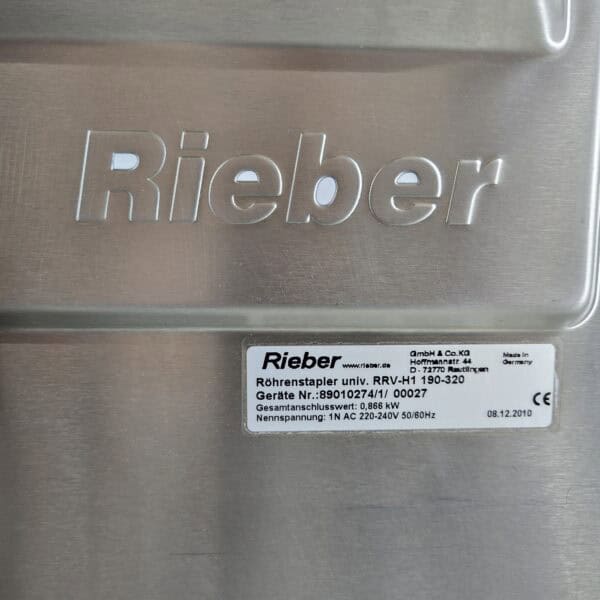 Röhrenstapler Rieber 1x - statisch beheizt für ca. 60-80 Teller – Bild 3