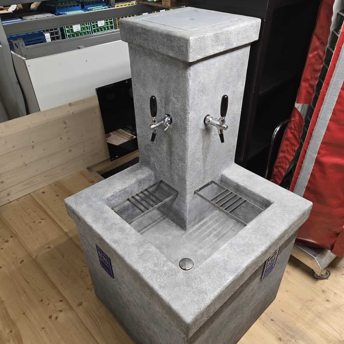 Getränke-Brunnen, Indoor Brunnen mit Zapfhahne, B 78 x T 78 x H 140 cm – Bild 2