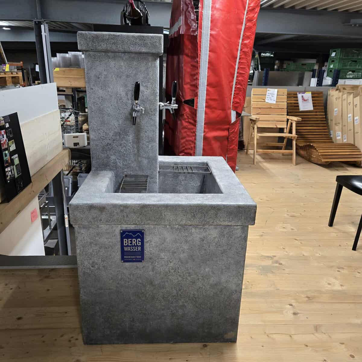 Getränke-Brunnen, Indoor Brunnen mit Zapfhahne, B 78 x T 78 x H 140 cm – Bild 3