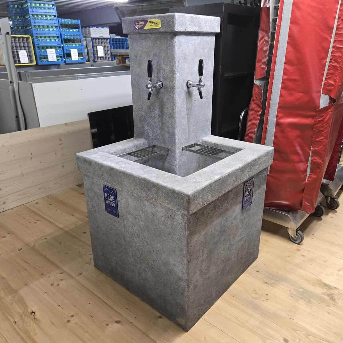 Getränke-Brunnen, Indoor Brunnen mit Zapfhahne, B 78 x T 78 x H 140 cm