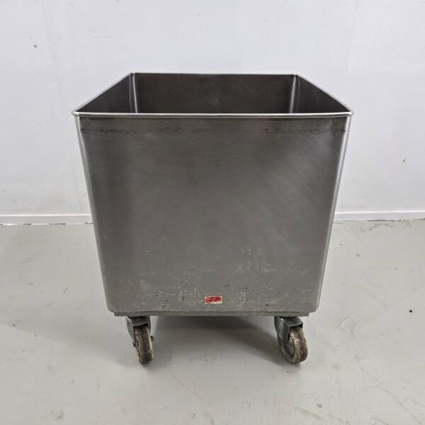 Mehlwagen I Zutatenwagen Edelstahl inkl. Deckel, B 50 x T 55 x H 64 cm, 176 l