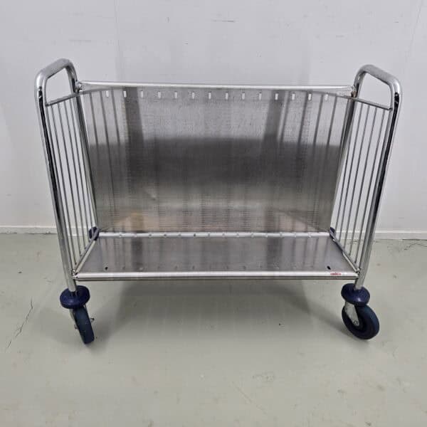 Tellertransportwagen Edelstahl B 98 x T 43 x H 80 cm, für ca. 50 Teller geeignet