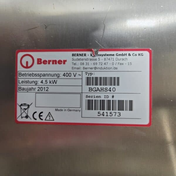 Grillplatte I Griddleplatte Berner Tischbratplatte glatt B 40 x T 60 x H 20 cm, 400V, 4.5kW – Bild 4