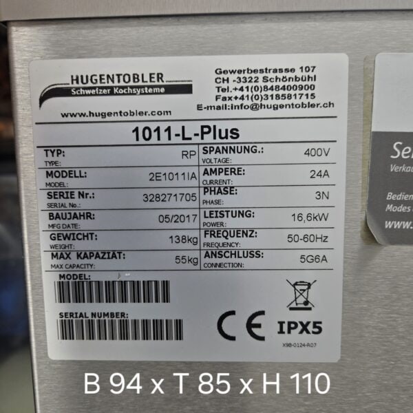 Kombidämpfer Hugentobler 1011-L-Plus, 11x GN 1/1 – Bild 6