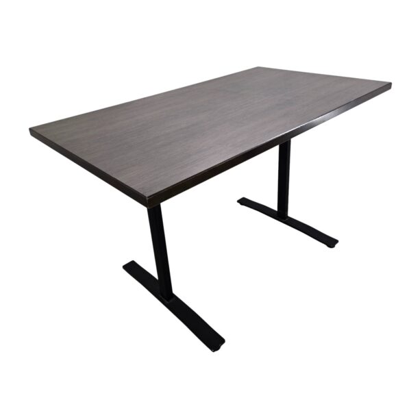 Tisch Kunstharz grau B 120 x T 70 cm – Bild 2