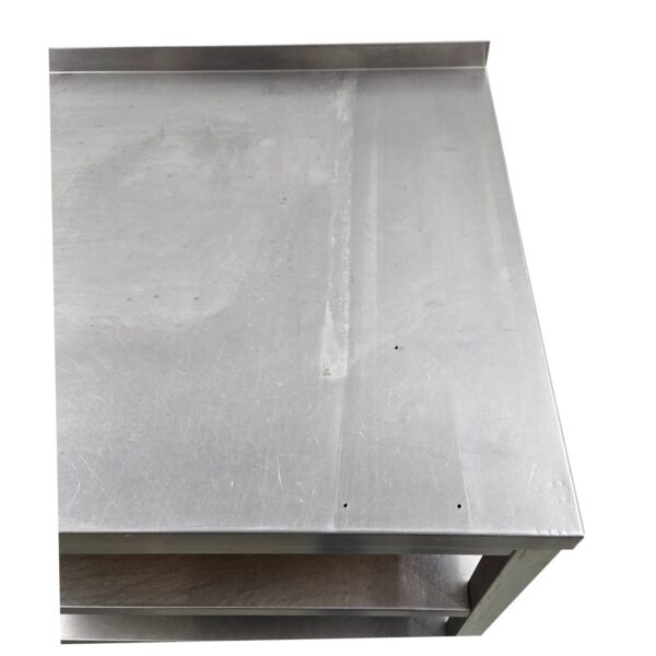 Arbeitstisch Edelstahl mit 2 Tablar B 120 x T 70 x H 83 cm – Bild 4