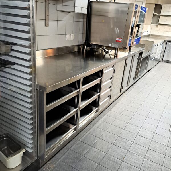 Küchenkombination Edelstahl B 340 x T 80 x 91 cm – Bild 2