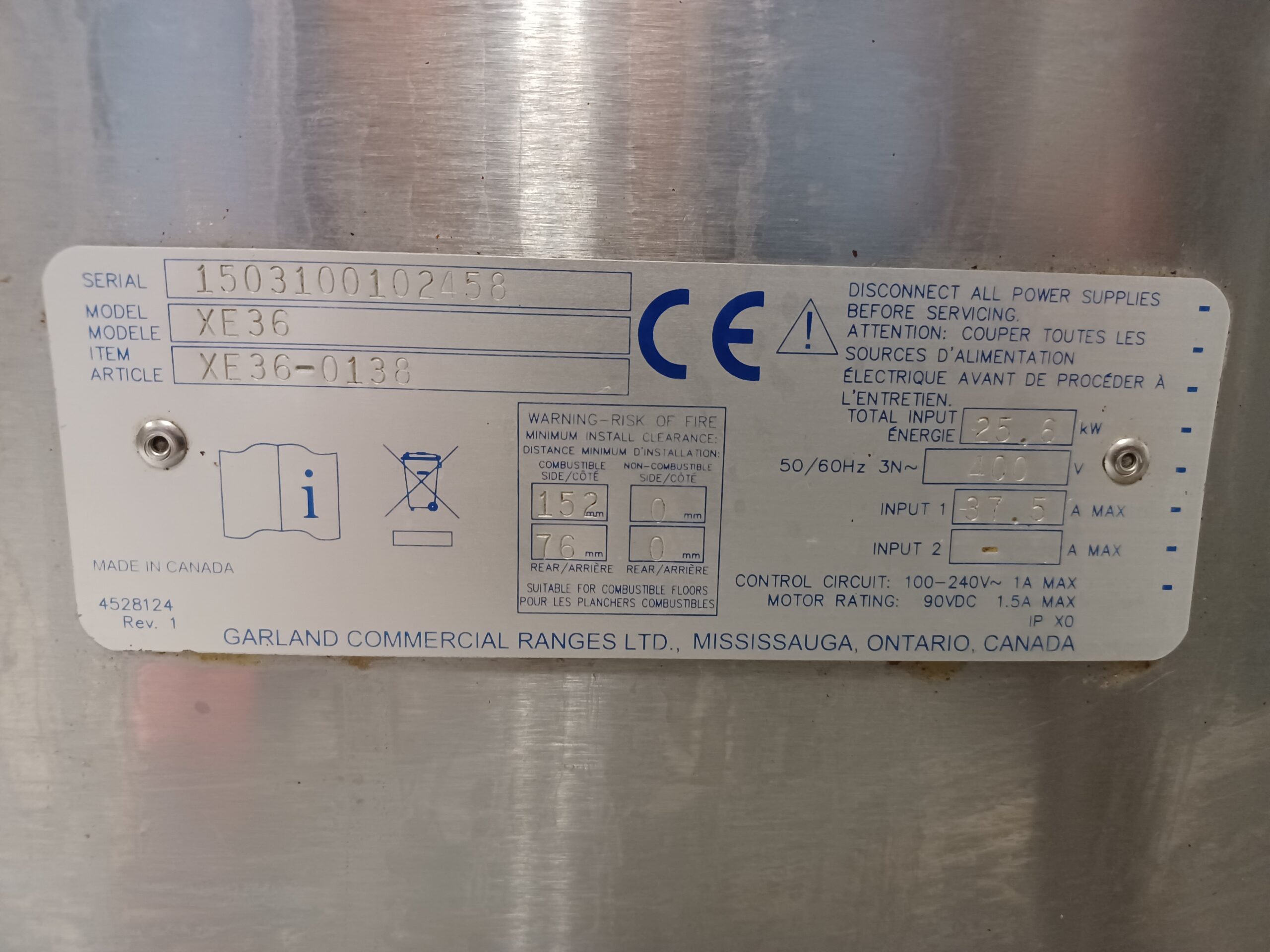 Grill I Bräter Garland XE36 - 0138 400V, 25.6kW I 2 STK à CHF 6'900.00 – Bild 5