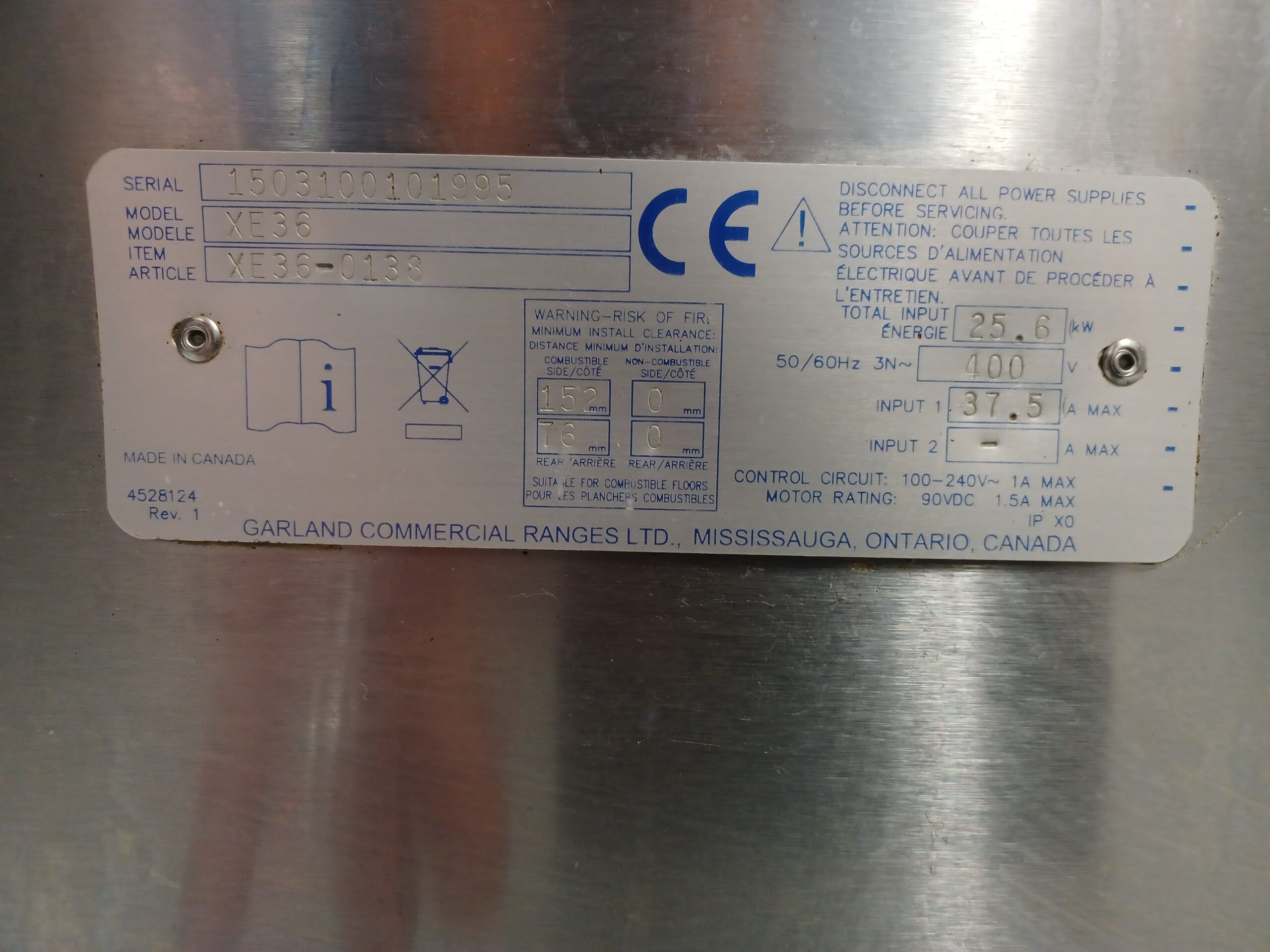 Grill I Bräter Garland XE36 - 0138 400V, 25.6kW I 2 STK à CHF 6'900.00 – Bild 4