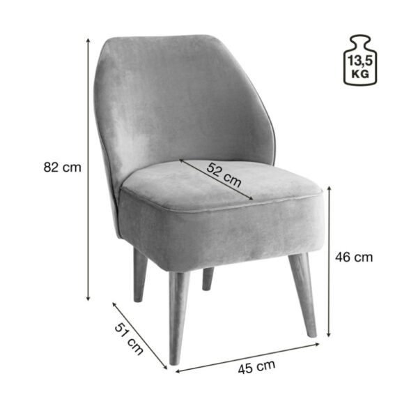 Sessel I Loungesessel Lasse Samt, Nosagfederung, violett I 6 STK für CHF 890.00 – Bild 5