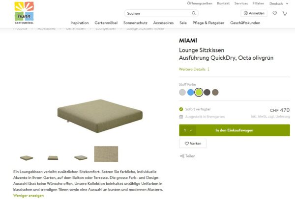 Garten Loungesessel MIAMI Octa olivgrün inkl. Loungetische, Hunn Gartenmöbel, ca. 40-teilig (30-35 Sessel + 6 Beistelltische) – Bild 11