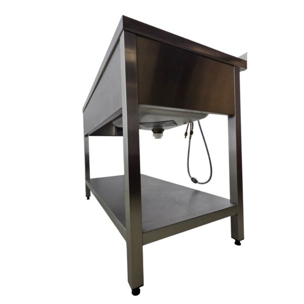 Spültisch Edelstahl mit 1 Spülbecken inkl. Küchenarmatur B 120 x T 60 x H 85 cm – Bild 9