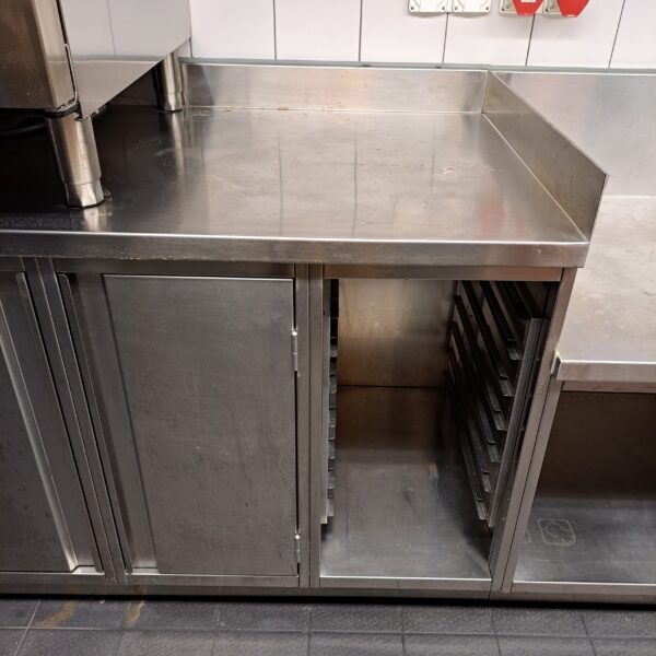 Küchenkombination Edelstahl B 340 x T 80 x 91 cm – Bild 5