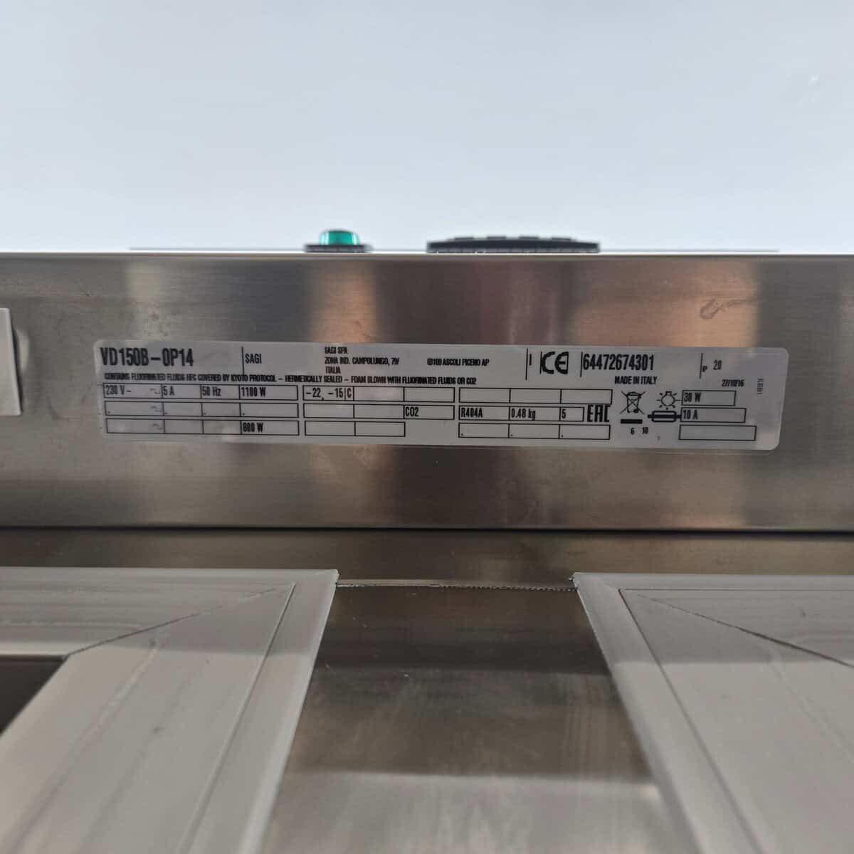 Tiefkühlschrank Edelstahl GN 2/1, -22°C bis -15°C, B 150 x T 80 x H 200 cm – Bild 6