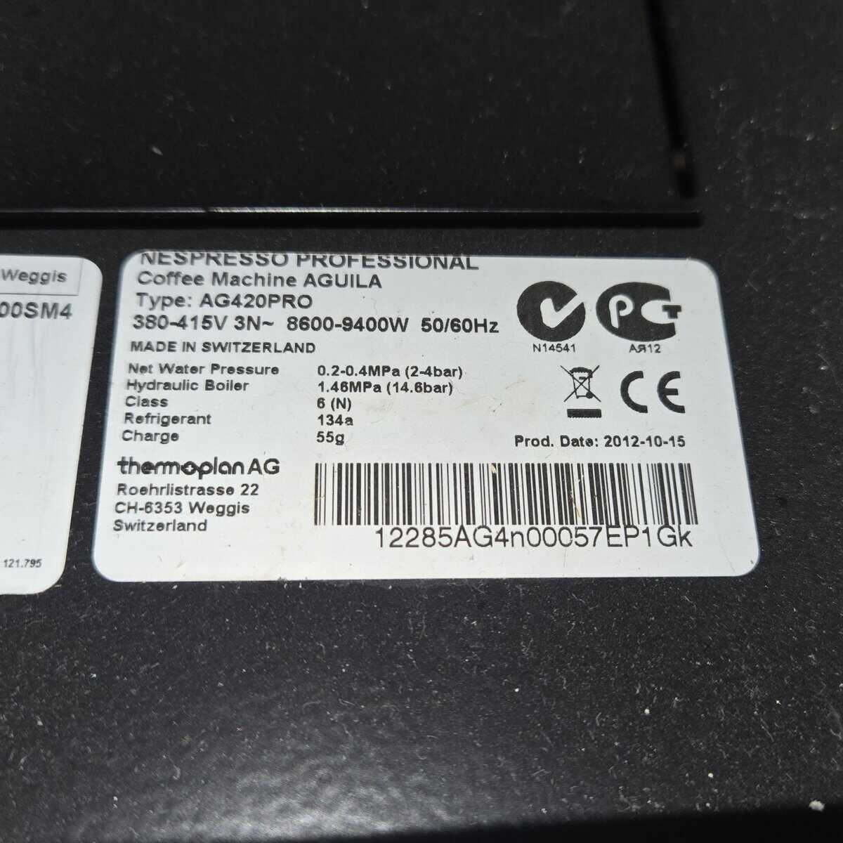 Nespresso Aguila AG420 Pro, frisch ab Service – Bild 7