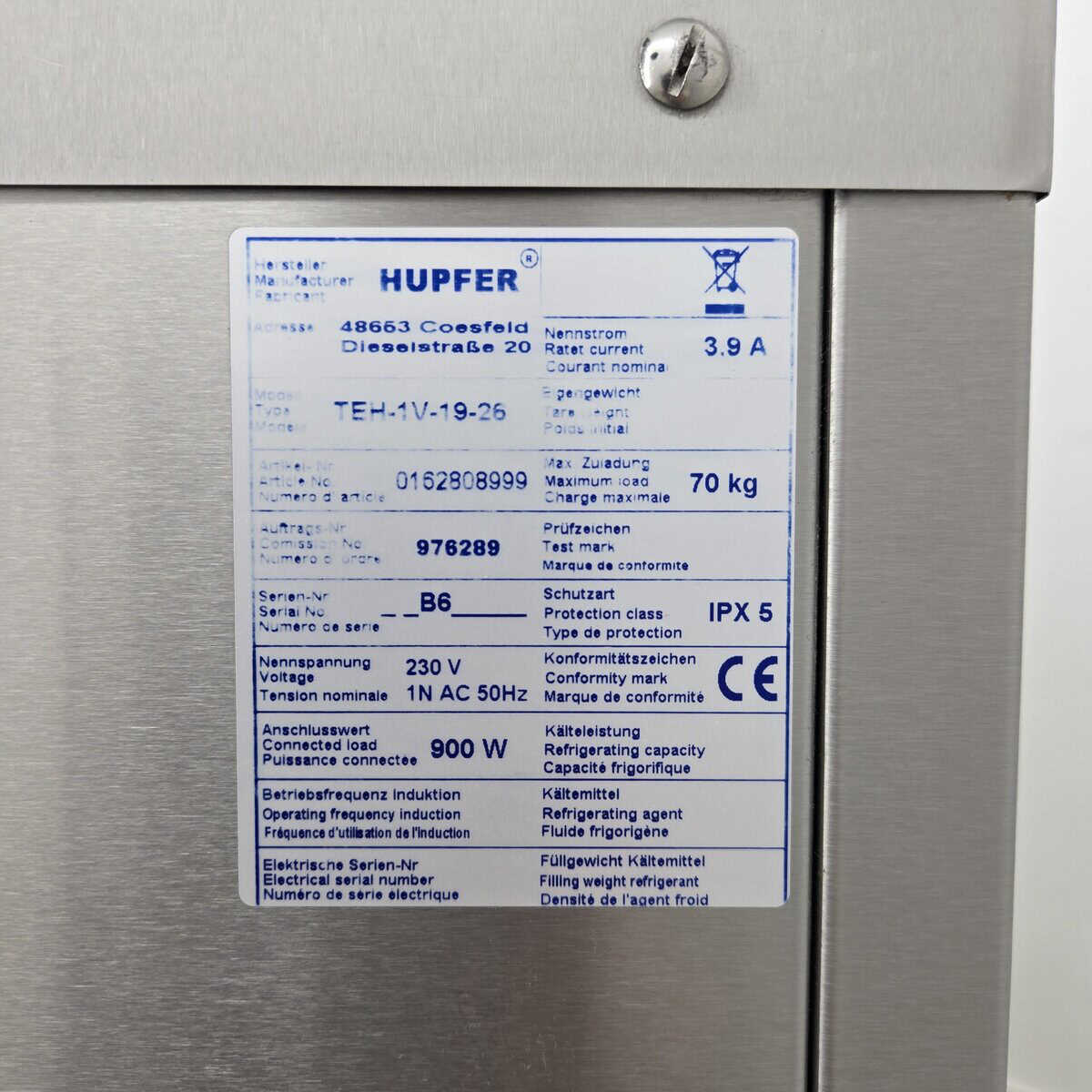 Tellerstapler Hupfer TEH-1V-19-26, für Ø 19 - 26 cm, bis 83 Teller, 230V, 900W – Bild 5