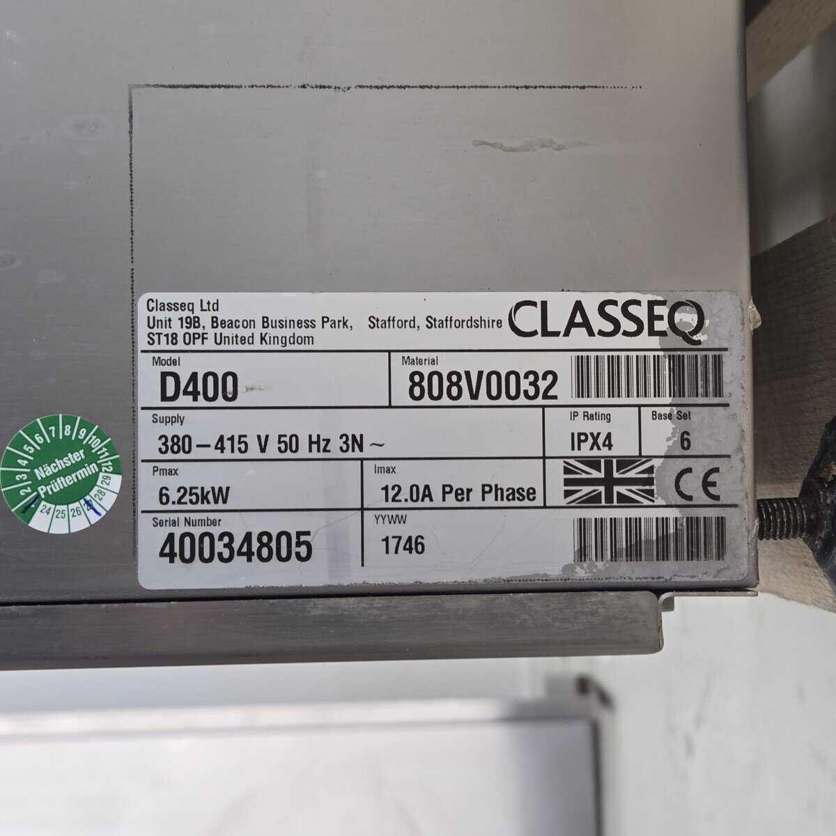 Gläserspülmaschine Classeq D400, 380V, 6.2kW, B 45 x T 52 x H 78 cm – Bild 9