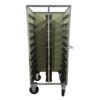 Tablettwagen I Abräumwagen 20 x GN 1/1, Verkleidung 3-seitig, grün, B 600 x T 83 x H 172 cm