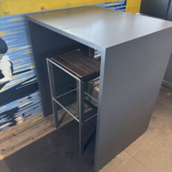 Bartisch Kunstharz anthrazit B 80 x  T 75 x H 112 cm