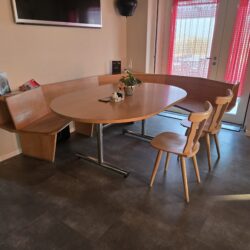 Tisch I Stammtisch oval inkl. Sitzbank L-Form 250 x 200 cm