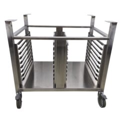 Untergestell Edelstahl auf Rollen für Kombidämpfer 2x 9 GN 1/1