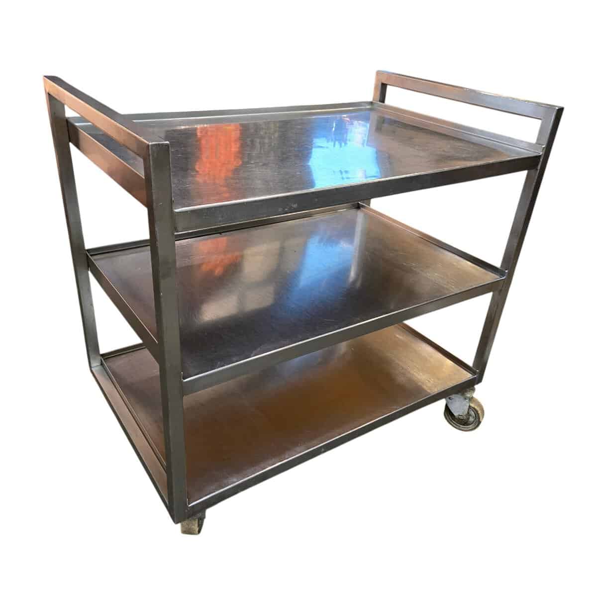 Servierwagen Edelstahl 3 Etagen B 80 x T 50 x H 78 cm – Bild 2