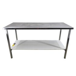 Arbeitstisch Edelstahl, B 160 x T 70 x H 87 cm