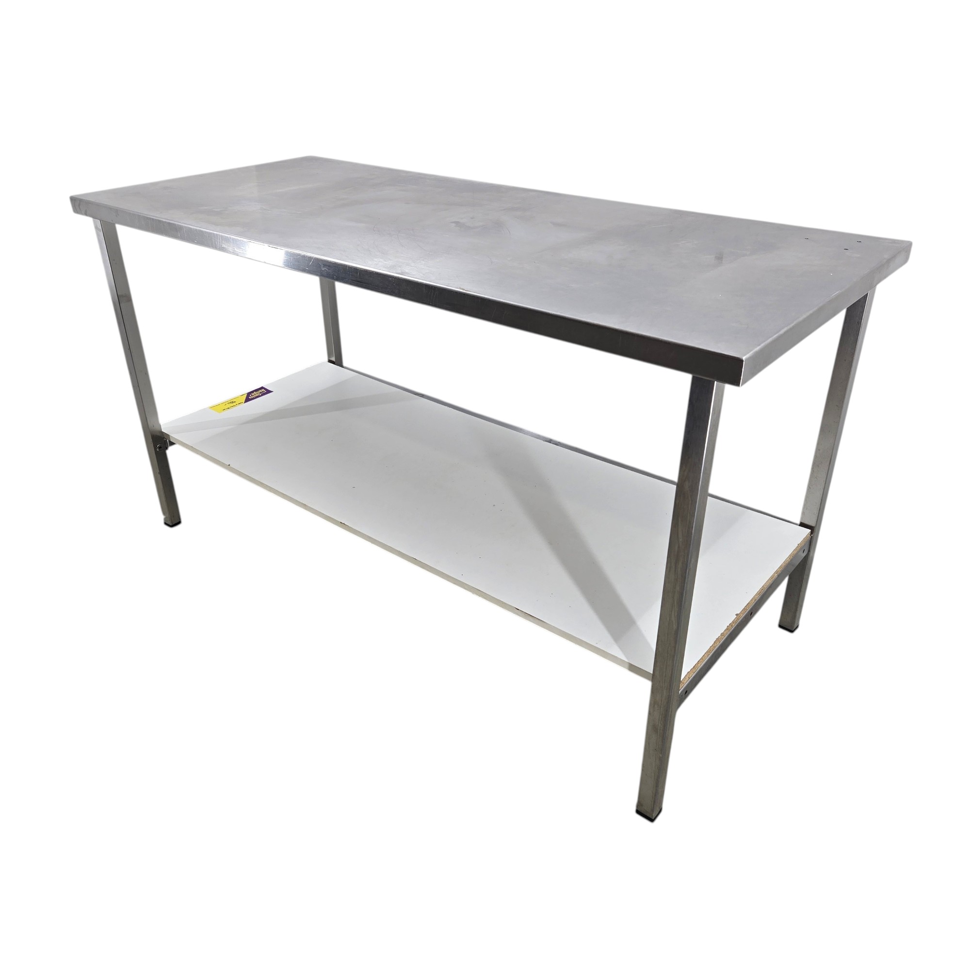 Arbeitstisch Edelstahl, B 160 x T 70 x H 87 cm – Bild 3