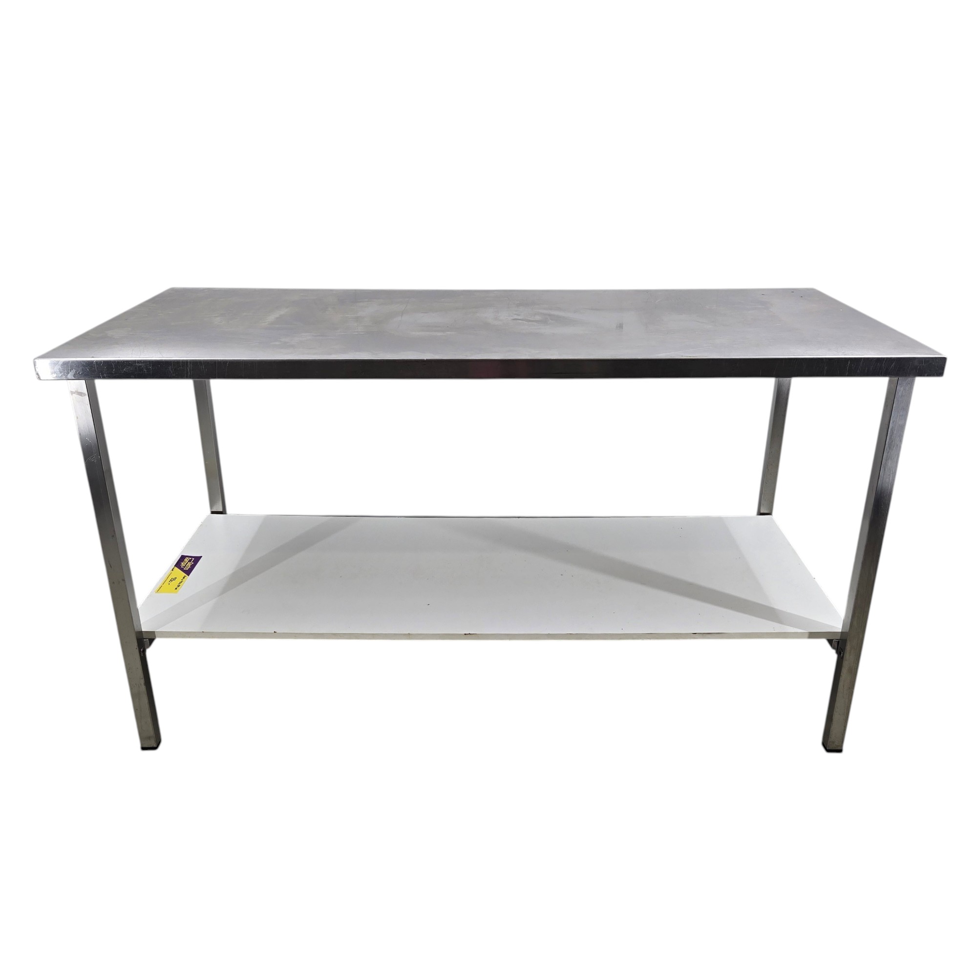 Arbeitstisch Edelstahl, B 160 x T 70 x H 87 cm