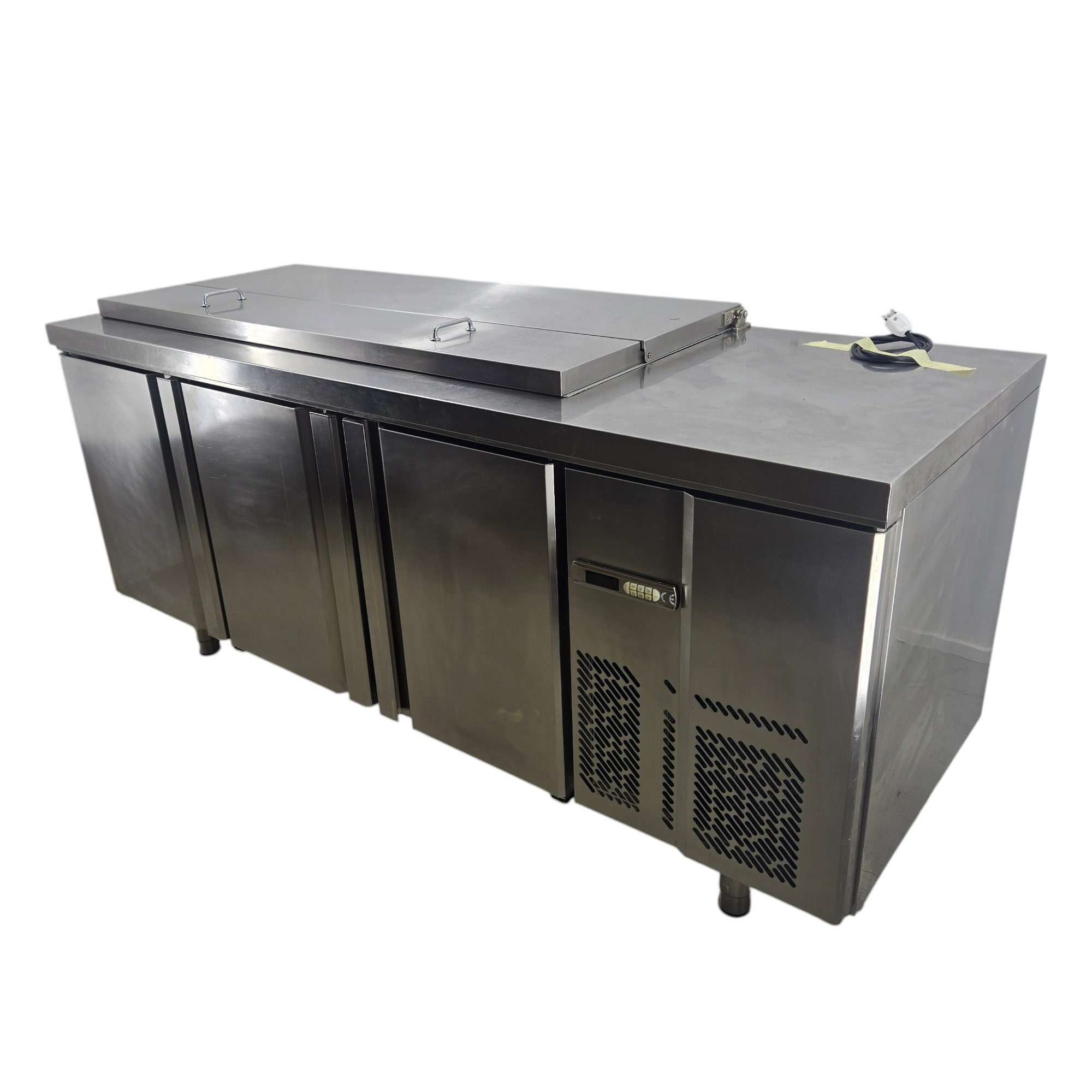 Saladette 4x GN 1/1, 3 Flügeltüren GN 1/1, B 196 x T 70 x H 66 cm – Bild 4