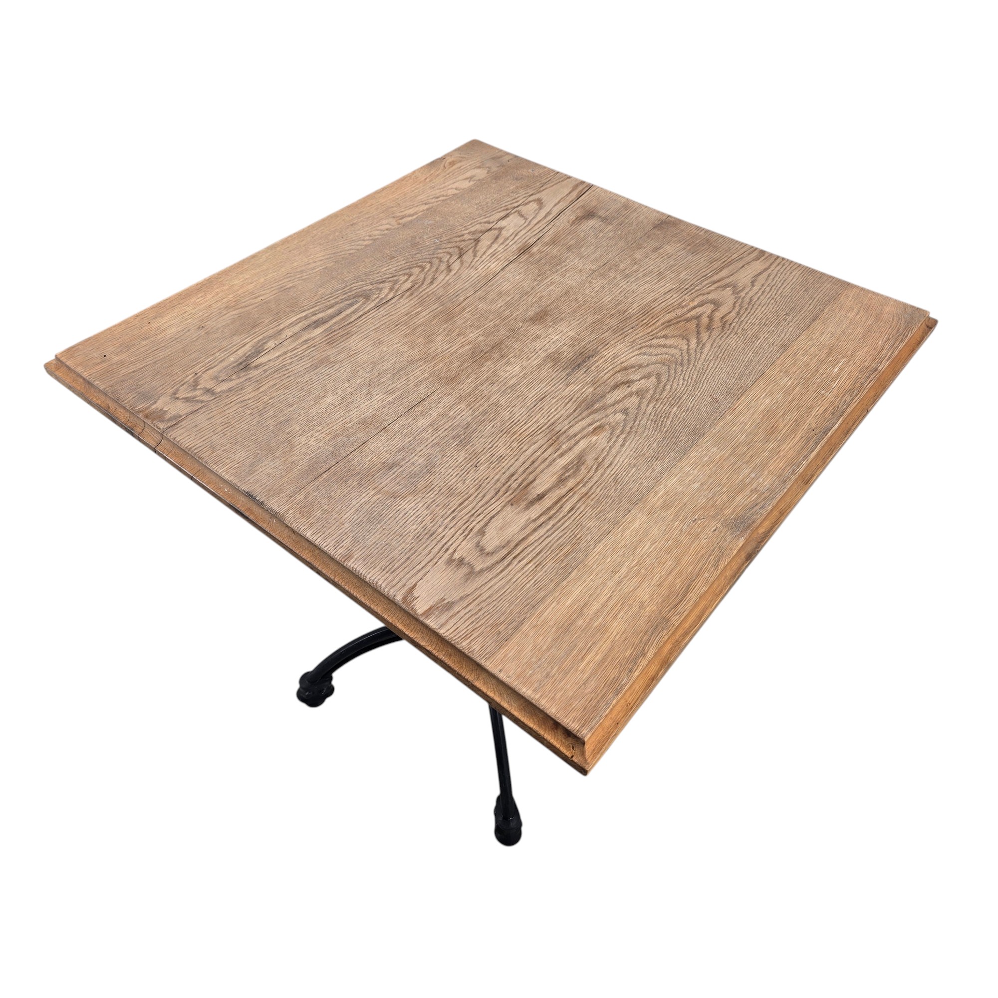 Tisch Massivholz mit Gusseisenbein, B 75 x T 70 x H 73 cm – Bild 3