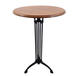 Bartisch rund mit Gusseisengestell, Ø 70 x H 112 cm