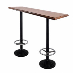Bartisch Holz mit Gusseisengestelle, B 140 x T 42 x H 112 cm – Bild 2