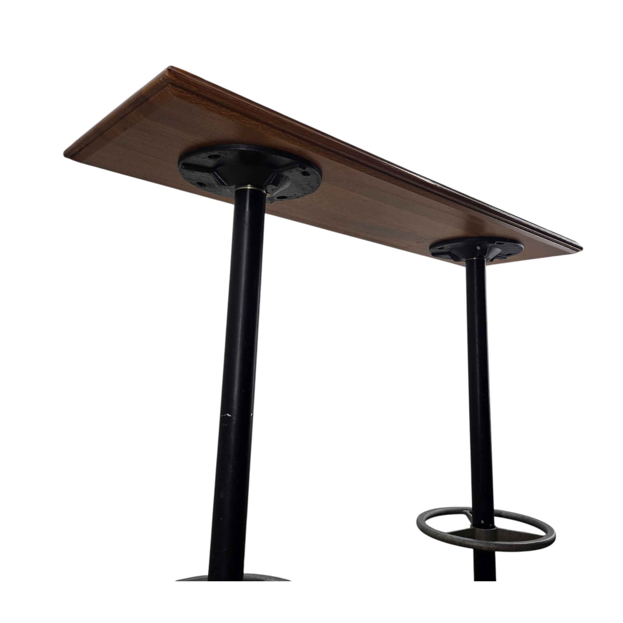 Bartisch Holz mit Gusseisengestelle, B 140 x T 42 x H 112 cm – Bild 4