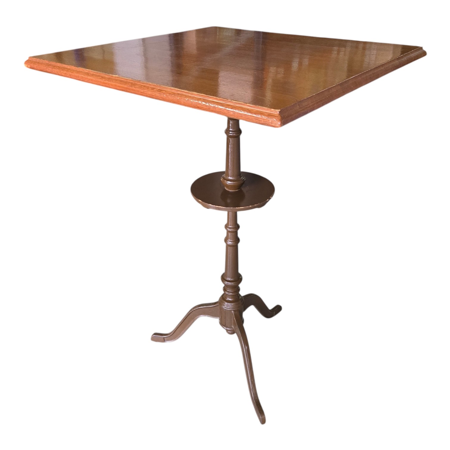 Bartisch quadratisch mit Gusseisengestell 79 x 79 x 112 cm – Bild 2