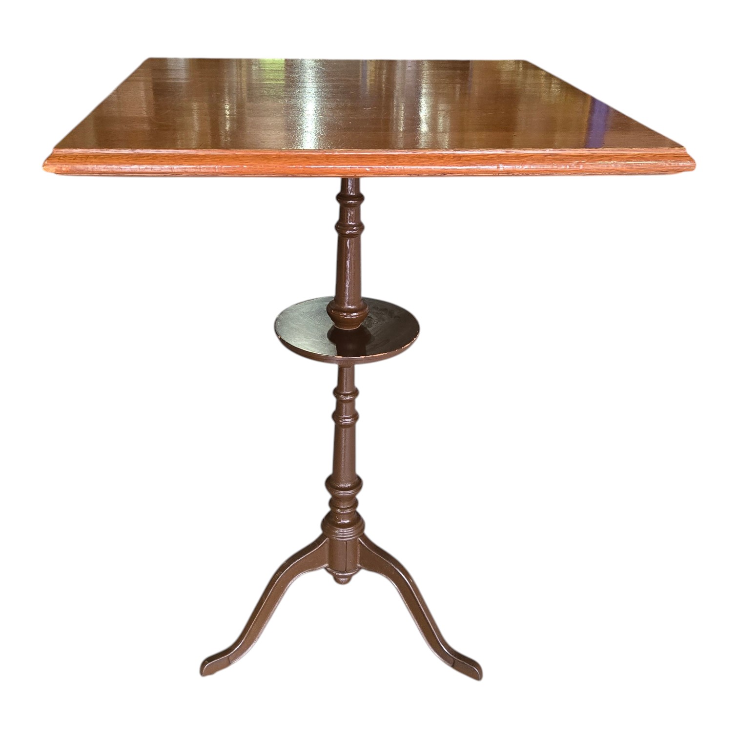 Bartisch quadratisch mit Gusseisengestell 79 x 79 x 112 cm