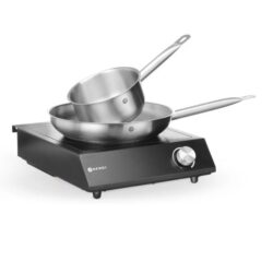 Induktionskochfeld HENDI mattschwarz 3.5 kW mit Topf und Bratpfanne NEU – Bild 3