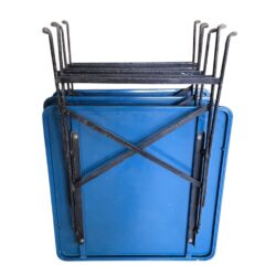 Gartentisch klappbar Metall blau 2er, B 75 x T 75 x H 75.5 cm – Bild 6
