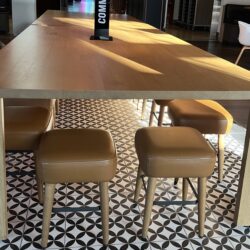 Hocker Schnieder Eiche/Leder Cognac – Bild 2