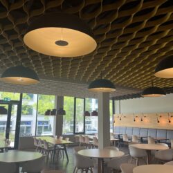 Hängeleuchte Peters Design Graubraun/Perl Metal