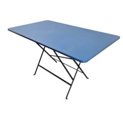 Gartentisch klappbar Metall blau B 130 x T 75 x H 75.5 cm – Bild 3