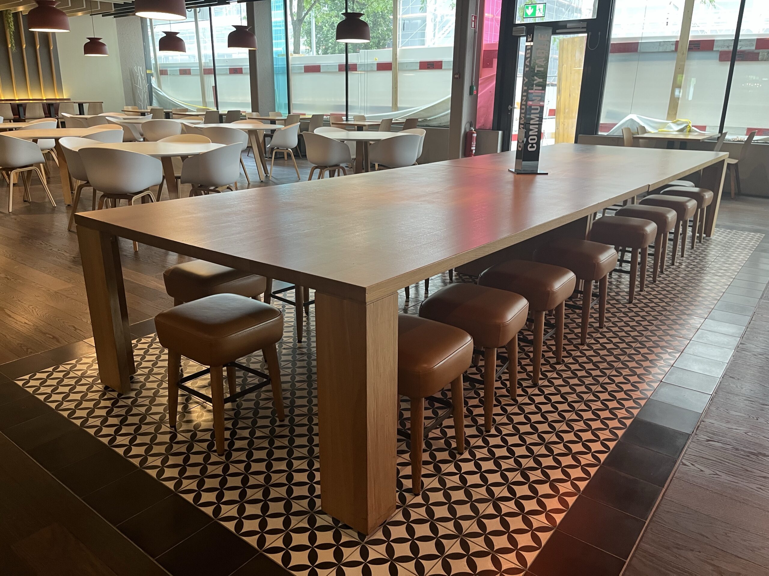 Hocker Schnieder Eiche/Leder Cognac – Bild 3
