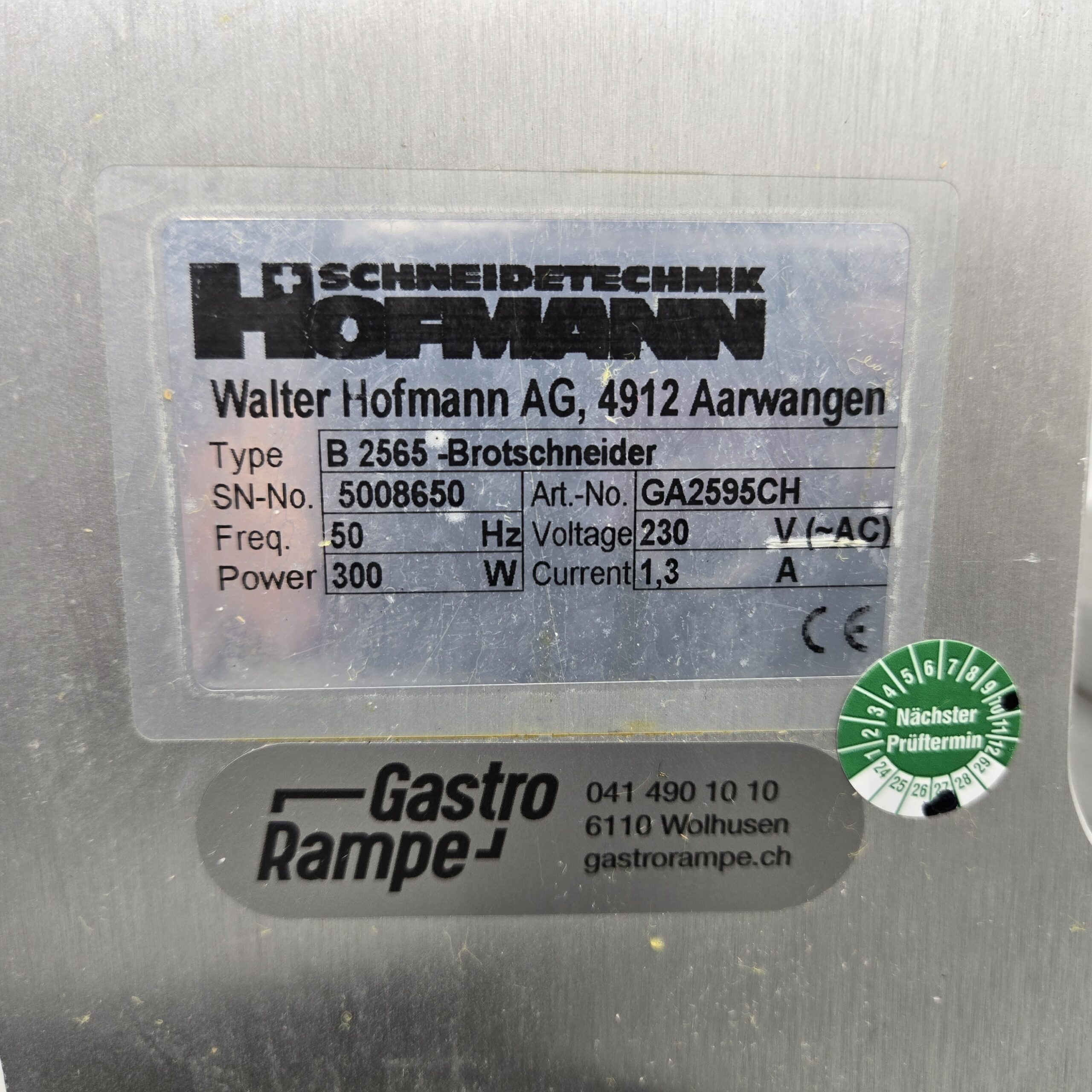 Brotschneidmaschine Hofmann – Bild 5